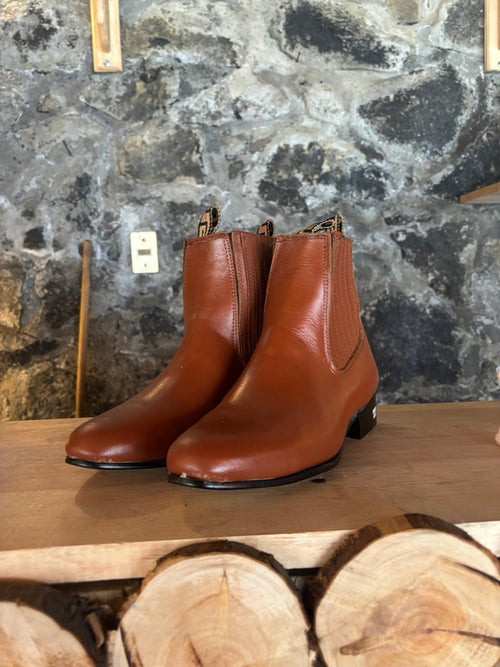 Botin de trabajo 100% de piel bovina vino
