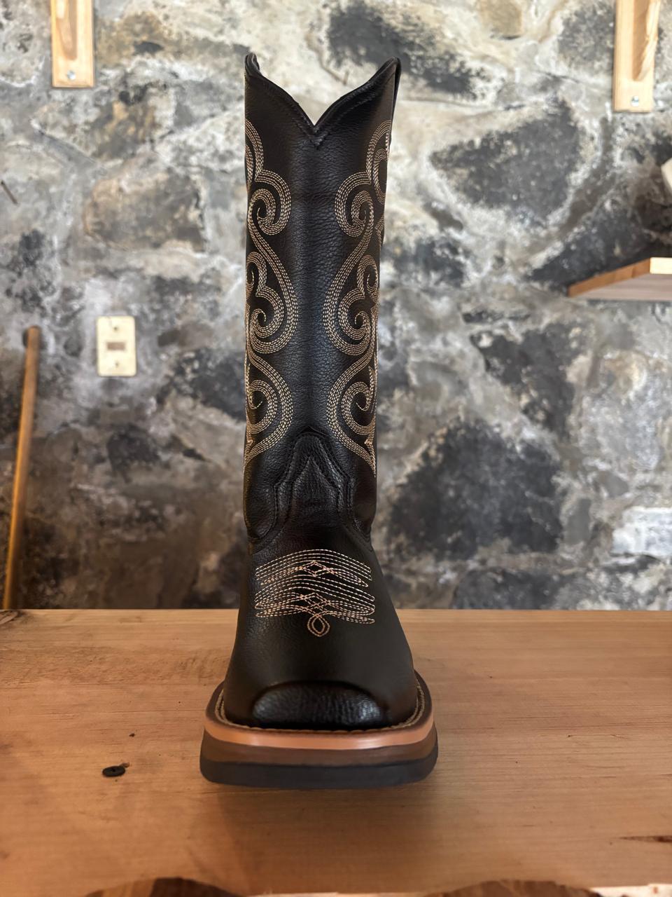 Botas Dama Negra 100% Piel Bovino