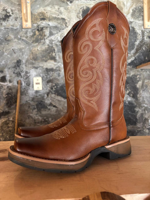 Bota Dama Café 100% Piel Bovino