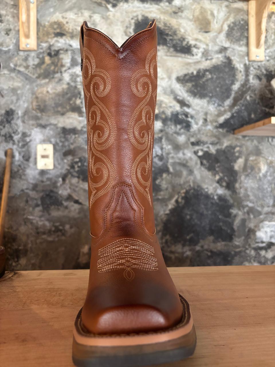 Bota Dama Café 100% Piel Bovino