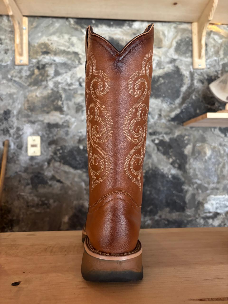 Bota Dama Café 100% Piel Bovino